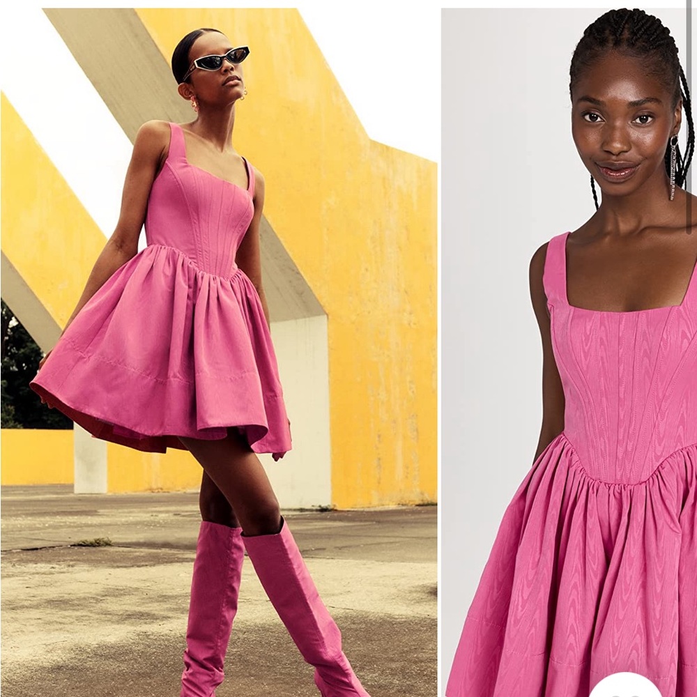 STAUD Pink Mini Dress